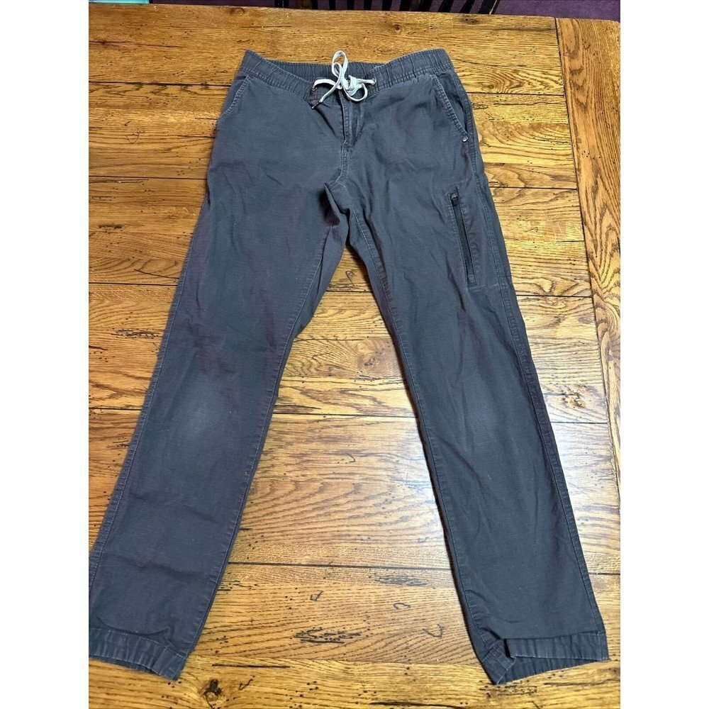 Vuori Pants Men size Small Climber Ripstop Drawstring straight Cargo Gray U11